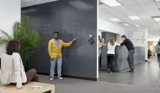 Magnetic and whiteboard walls transform your office